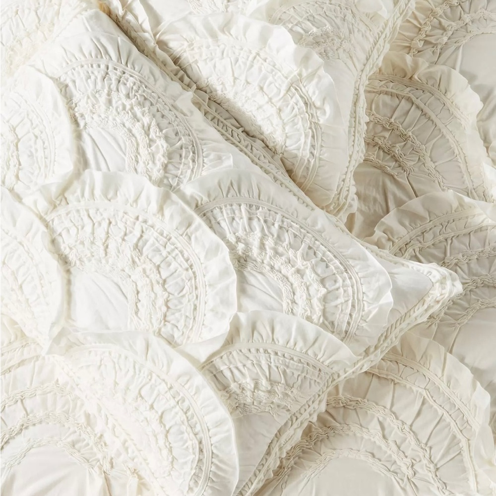 ANTHROPOLOGIE RIVULETS PILLOW SHAMS - Standard Shams Set of 2